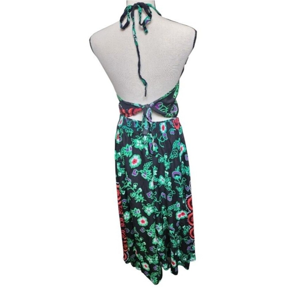 Caravan 2 Piece Set Size Medium Boho Hippie Halter Top Wide Leg Pants